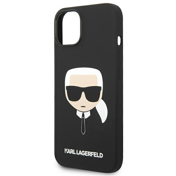 Etui KARL LAGERFELD Apple iPhone 14 Plus Silicone Karl`s Head Magsafe Czarny Hardcase